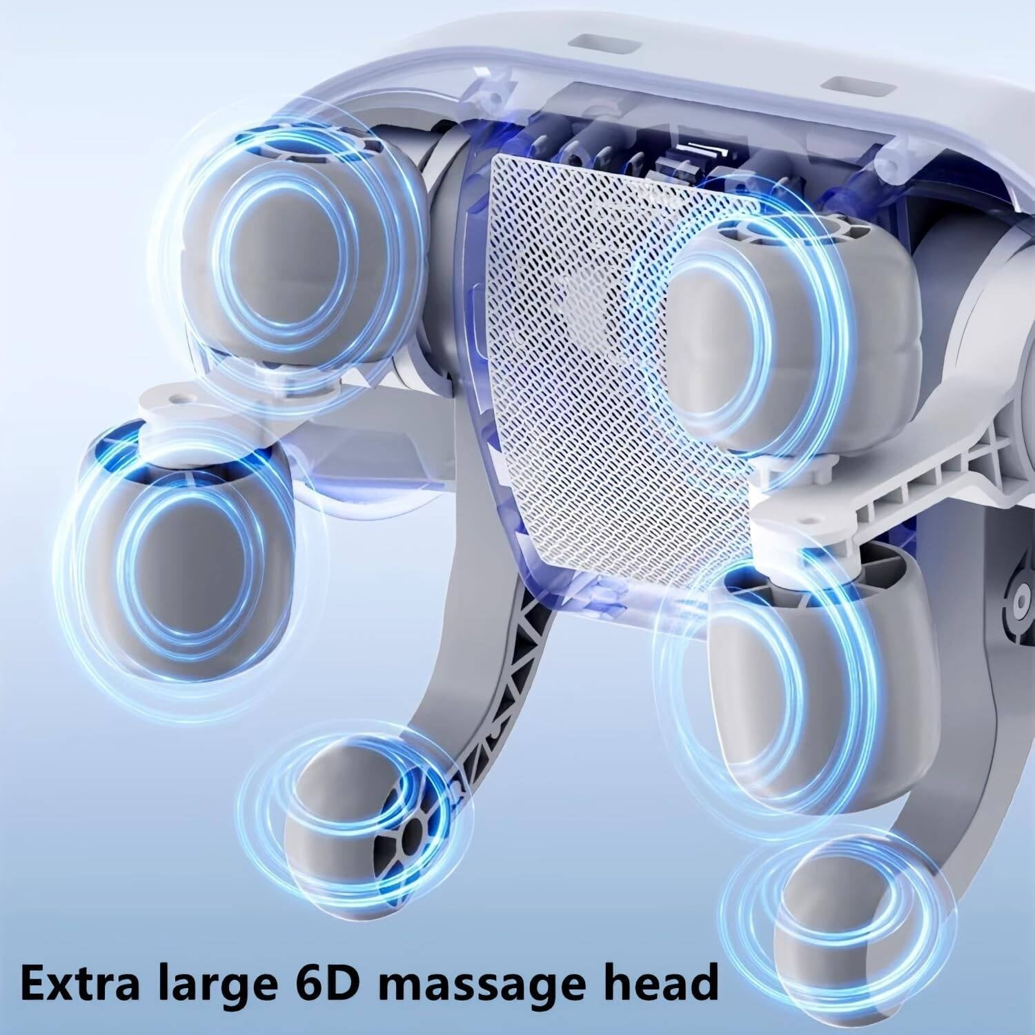 6-Way Kneading Neck Massager For Pain Relief Deep Tissue Portable Cordless Electrical Cervical Neck Massager Multi-Point Shiatsu Massager For Shoulder, Back, Waist & Limbs, Adjustable Intensity