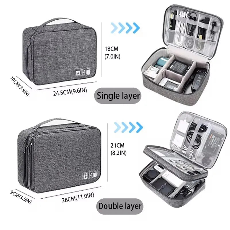 TidyCharge Travel Cable Storage Organizer